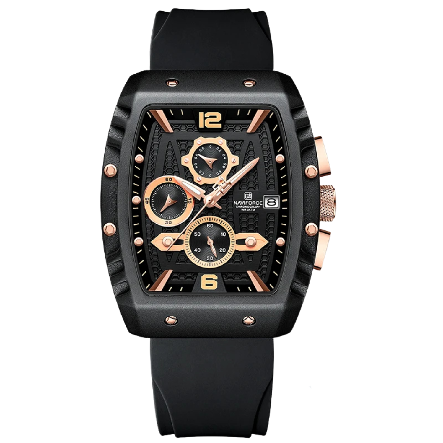 Relógio Cronógrafo Masculino Desportivo NAVIFORCE NF8025  Resistente à Água
