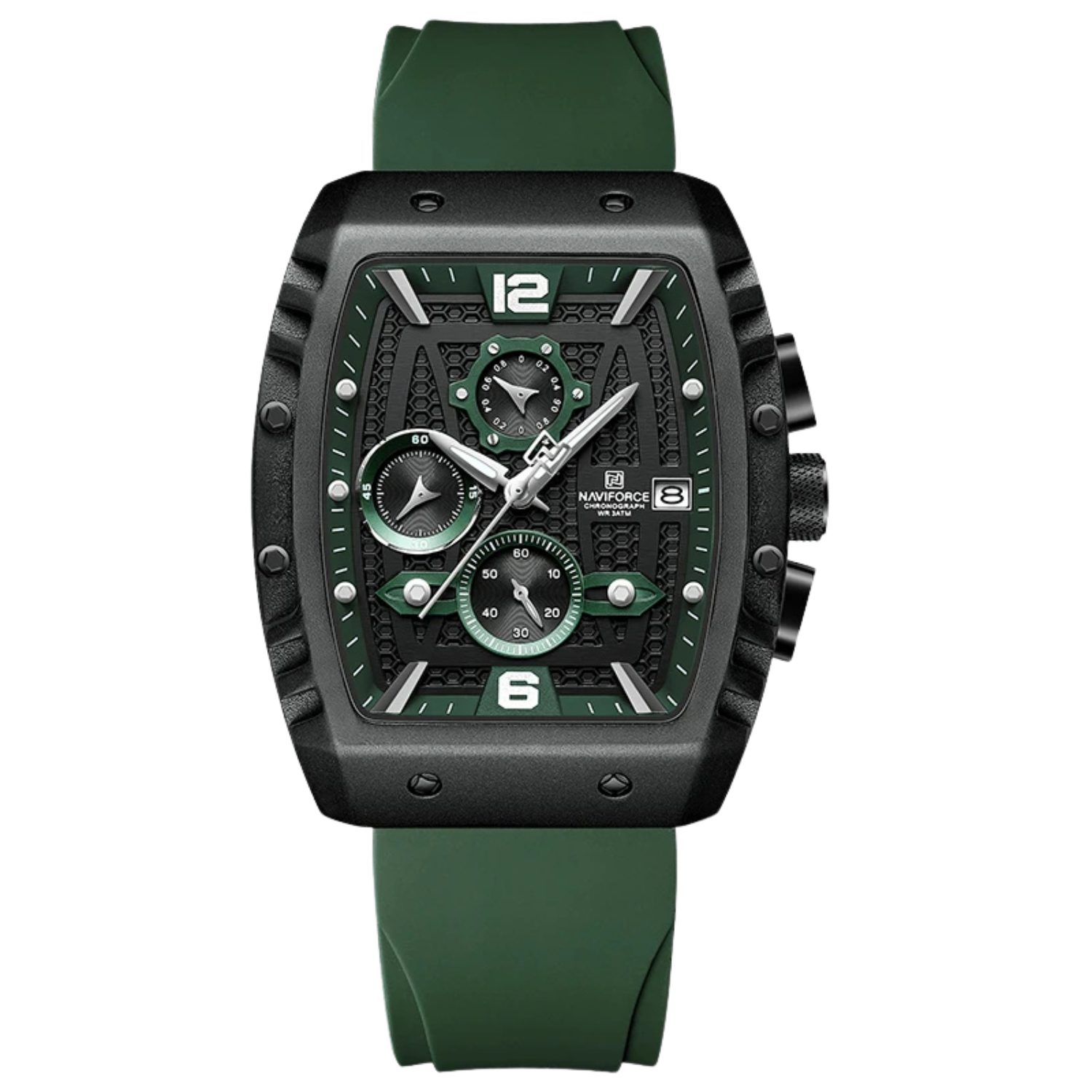 Relógio Cronógrafo Masculino Desportivo NAVIFORCE NF8025  Resistente à Água