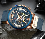 CURREN Military Chrono – Relógio Cronógrafo em Pele